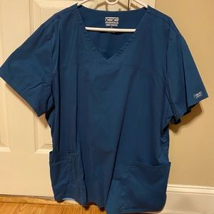 Cherokee Workwear scrub top - Caribbean Blue